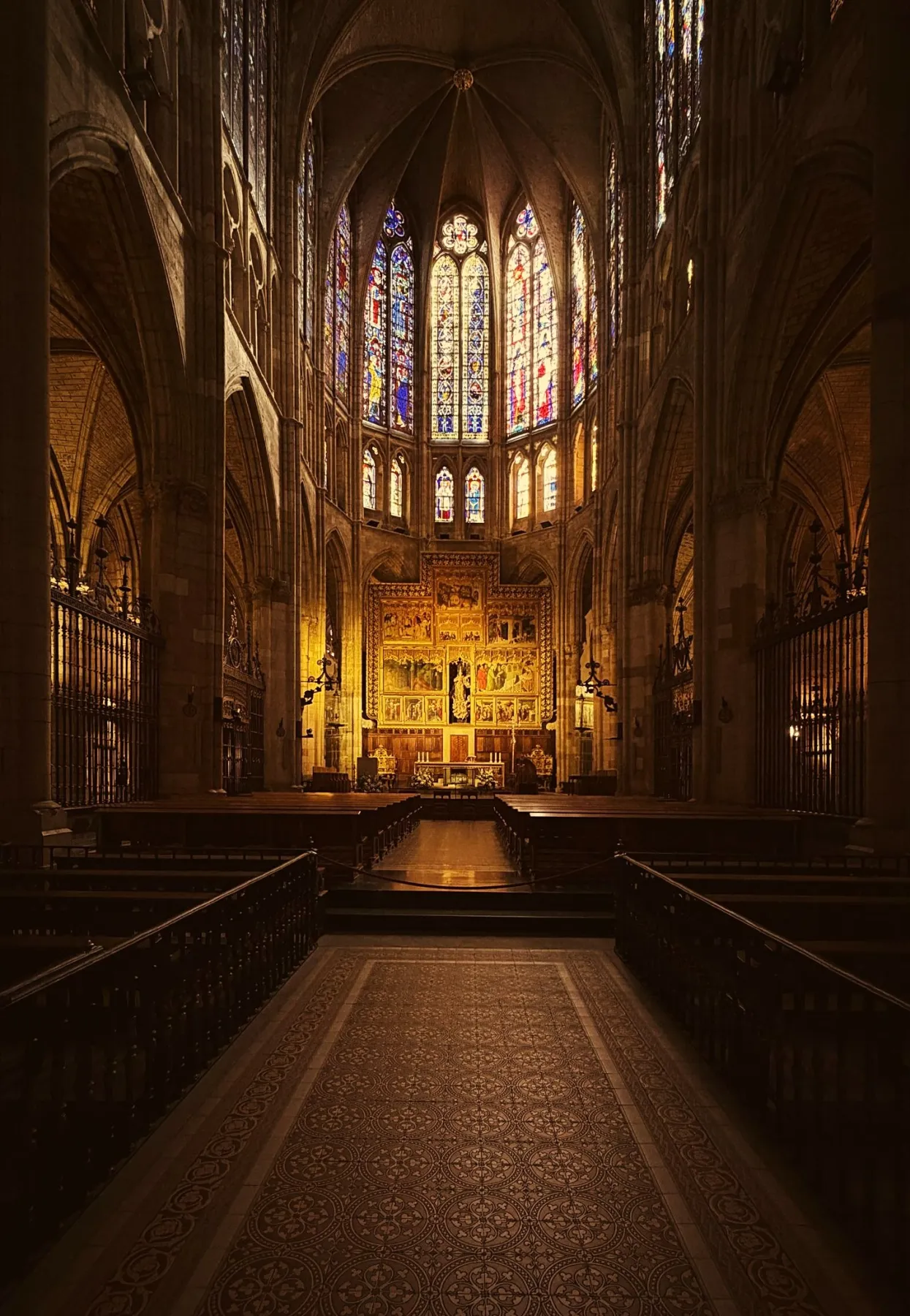 Altar principal de la catedral de Leon — Fotografía de autor por Fotos de León