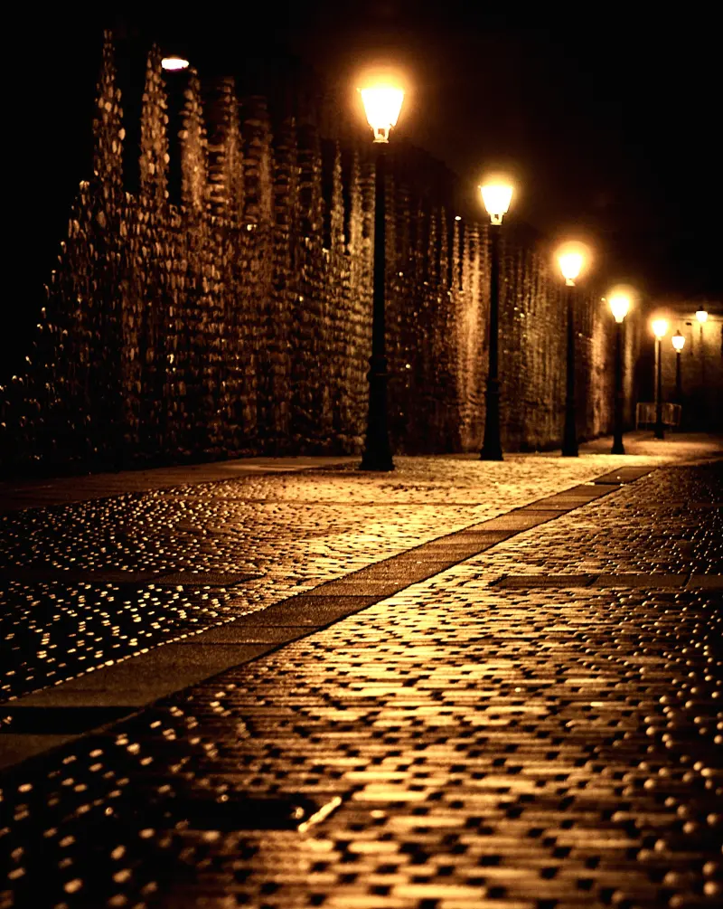 Noche mágica en la Calle Doctor Félix Rejas — Fotos de León